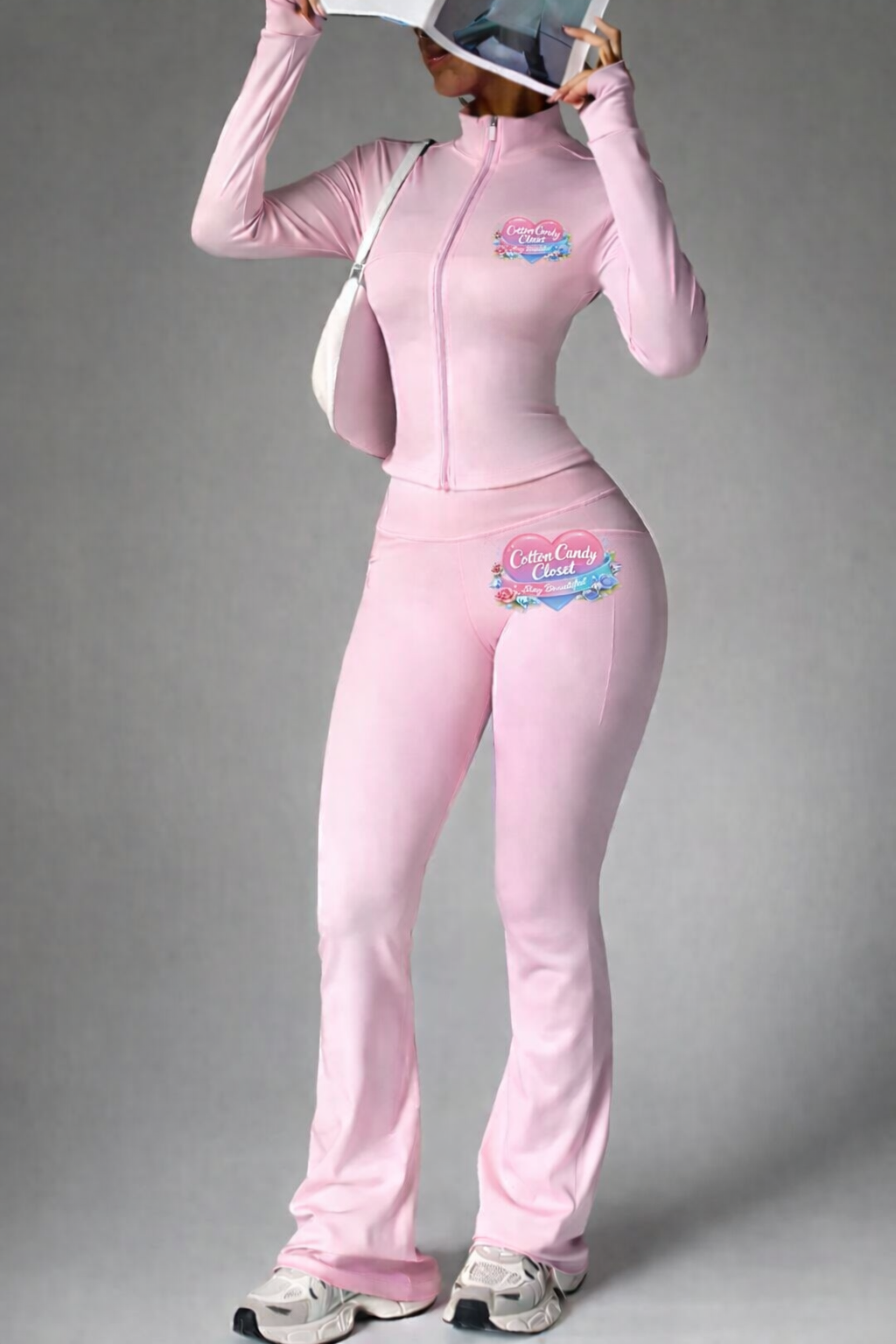 Cotton Candy Closet Women’s 2-Piece Zip-Up FlareSet