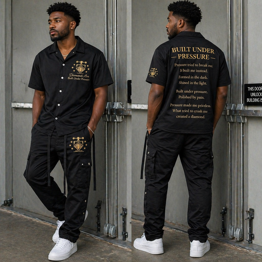 Built Under Pressure Men’s 2-Piece Cargo Outfit Set