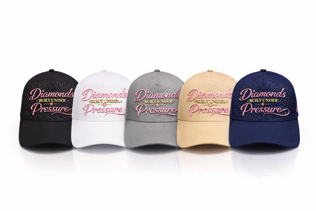 Diamonds Built Under Pressure Inspirational Women’s Baseball Cap